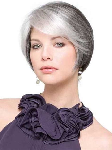 You need a round styling brush a blow dryer and a touch of misting hair spray to get … f108ebd9fee97819182fa4a445840164.jpg the silver fox stunning gray hair styles for 2013. 14 Short Hairstyles For Gray Hair