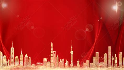 Atmospheric Background Of Red Gold Download Free Banner Background