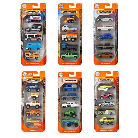 Matchbox Mbx Service Crew Cars 5 Pack Car Set Diecast And Toy Vehicles