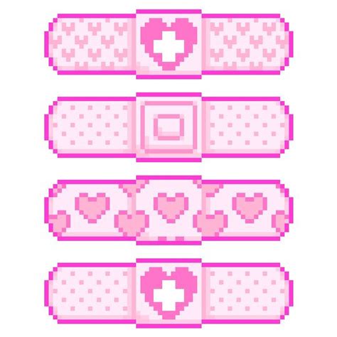 Pinkie Bandaids Deviant Art Insta Get It On Redbubble Pixel Art