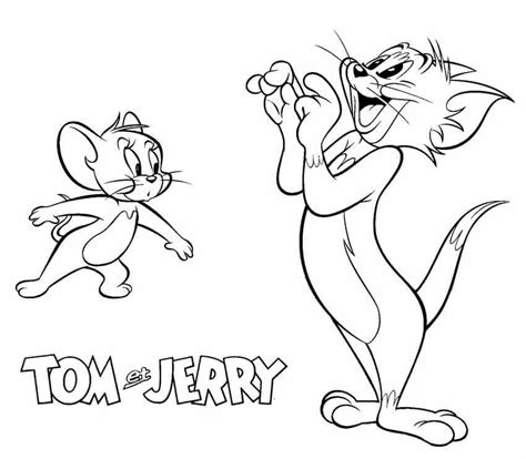 Tom E Jerry Comendo Bolo Para Colorir Imprimir E Desenhar Colorir Me