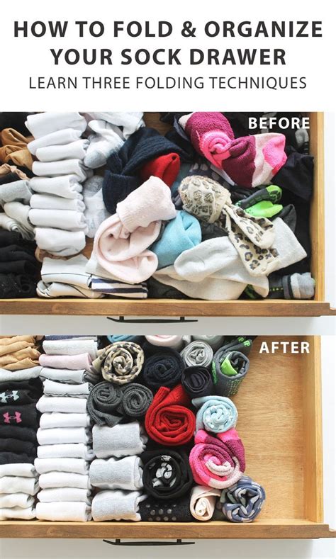 How To Fold Socks And Organize Them In A Drawer In 2020 With Images
