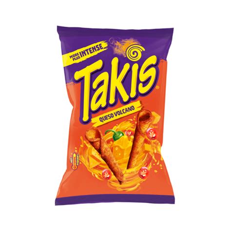 Takis Queso Volcano Corn Snack Flavoured With Chilli And Cheese 90g