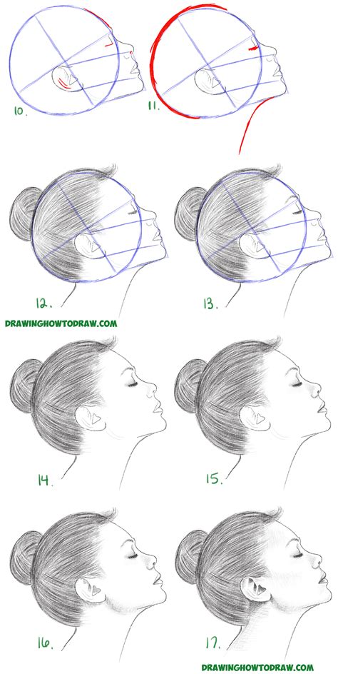 How To Draw A Female Face Side View Dibujos De Caras Dibujos A Images