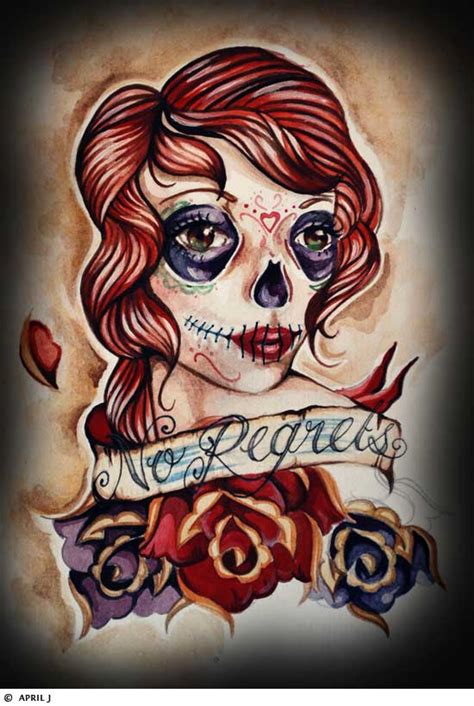 Pirate Girl Tattoo Flash