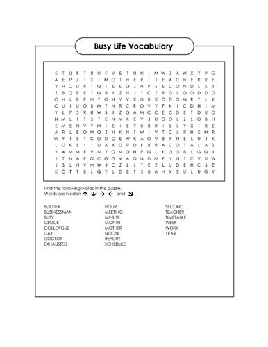 Efl Wordsearches Bundle For A1beginner Learners Of English