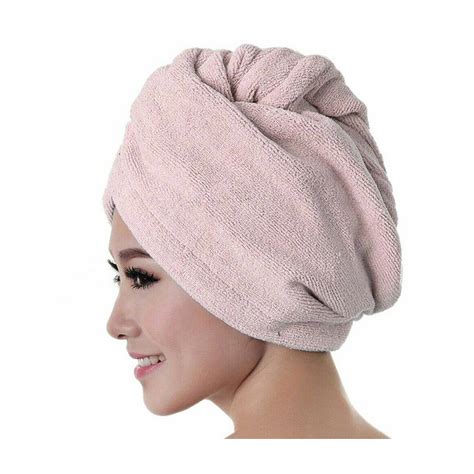 Sunisery Microfibre Hair Drying Towel Wrap Turban Head Hat Bun Cap