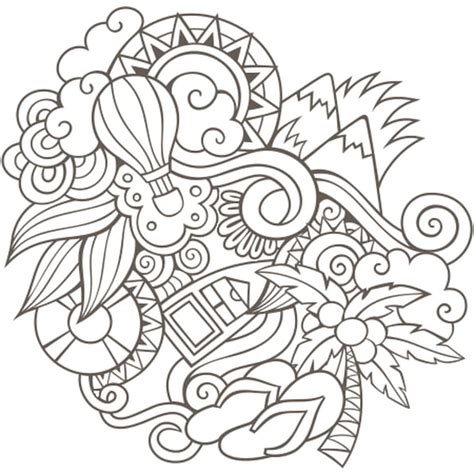Coloriage Vacances d'été en Ligne Gratuit à imprimer