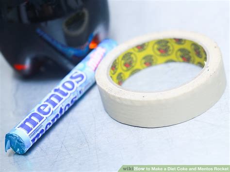 The engineer explains that the yellow nose cap is full of mentos, while the body is full of pressurized diet coke. How to Make a Diet Coke and Mentos Rocket (with Pictures)
