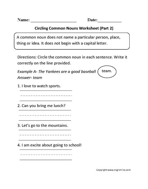 Check spelling or type a new query. Nouns Worksheets | Proper and Common Nouns Worksheets