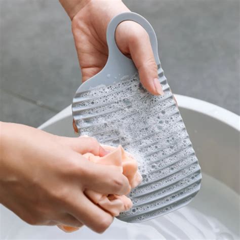 1pcs Portable Thicken Mini Washboard Antislip Laundry Accessories Washing Board Plastic Clothes