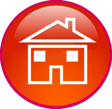 Red Home Button Stock Vector Illustration Of Shopping 10058748