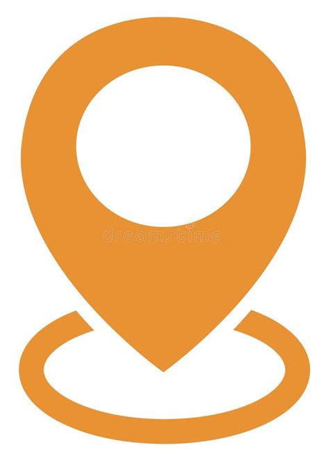 Orange Location Pin Icon Stock Vector Illustration Of Background