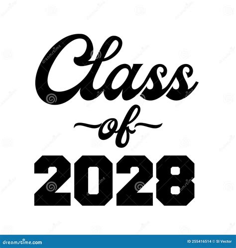 Class Of 2028 Vector T Shirt Design Class Graduate Stock Vector