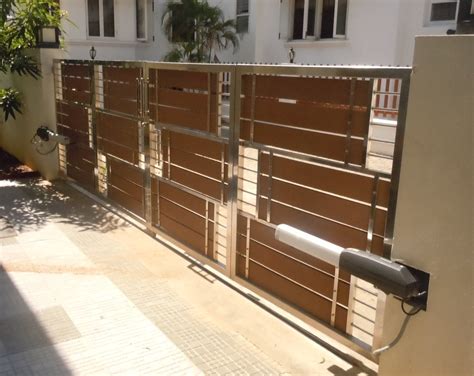 Mild Steel Automatic Folding Gate Indian Entrance Automation Id