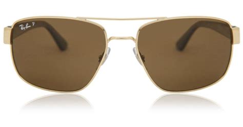 Ray Ban Rb3663 Polarized 001 57 Sunglasses Gold In Shiny Gold Metallic For Men Lyst