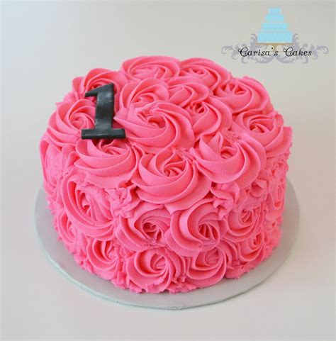 Carisas Cakes Rose Swirl Smash Cake