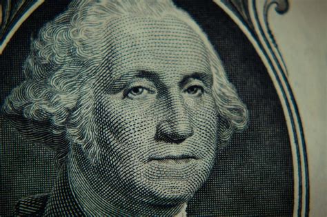 Photo Of George Washington On A One Dollar Bill Close Up Stock Image