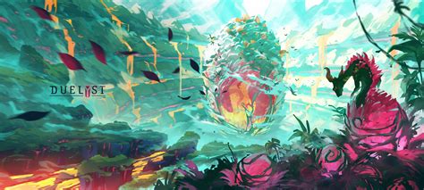 Online crop | pink and green forest illustration, video games, Duelyst