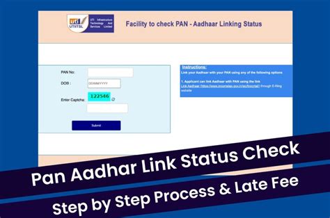 Pan Aadhar Link Status Step By Step Process Last Date And Charges