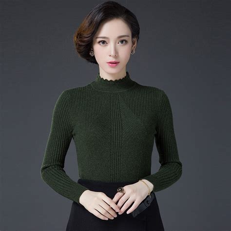 jerseys mujer invierno autumn winter women sweaters and pullovers solid turtleneck long sleeve