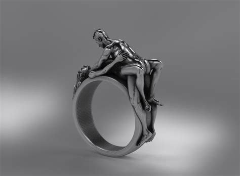 Nude Couple Missionary Position Sex Statement Ring Erotic Etsy Free