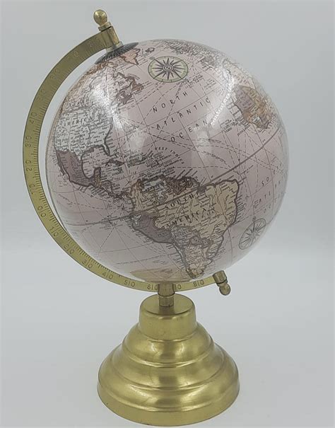 Political Map Sphere Plastic Pink Rose Gold World Globe Size 8inch At