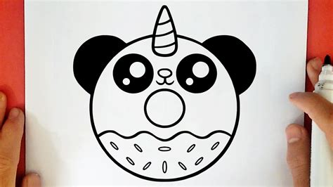 How To Draw A Cute Unicorn Panda Donut Youtube