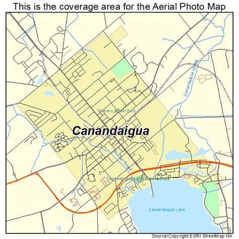 Aerial Photography Map Of Canandaigua Ny New York