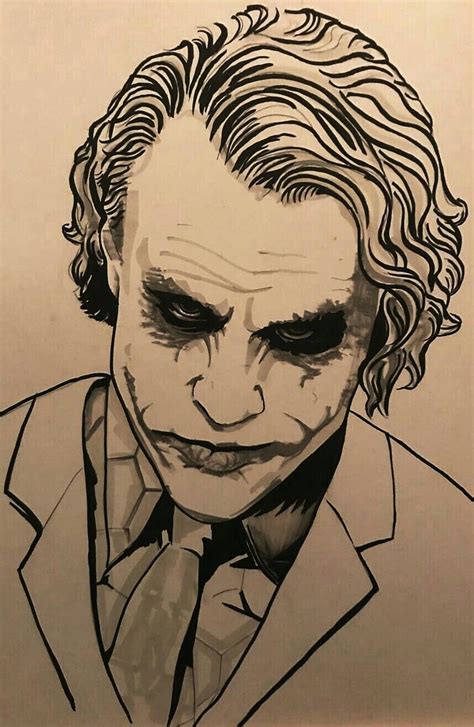 The Joker Heath Ledger Joker Art Drawing Joker Painting Joker