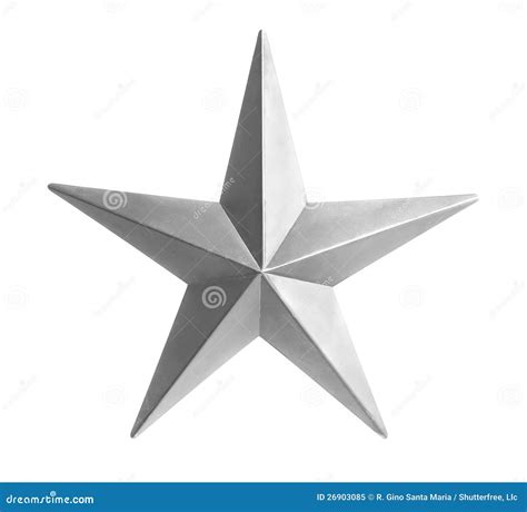 Silver Star Isolated Over White Background Stock Image Image Of