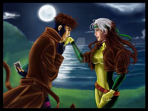 Comm Gambit And Rogue 21 By Terraforever On Deviantart Rogue