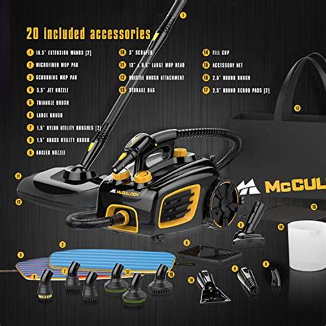 Mcculloch Mc1375 Canister Steam Cleaner With 20 Accessories Extra Long