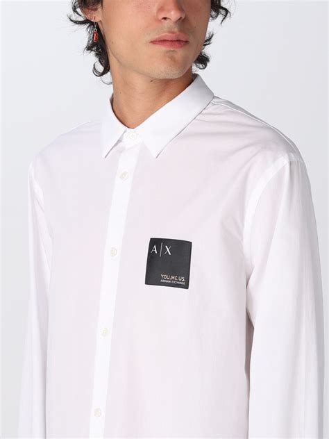 Armani Exchange Shirts For Man White Armani Exchange Shirts