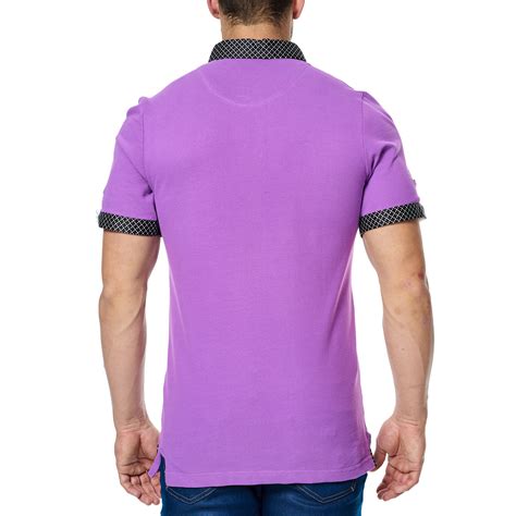 Dotted Trim Polo Purple S Maceoo Touch Of Modern