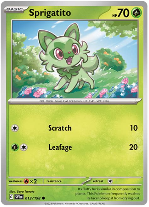 Sprigatito Scarlet And Violet 13 Pokemon Card