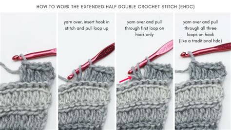 How To Crochet Extended Half Double Crochet Stitch Make And Do Crew