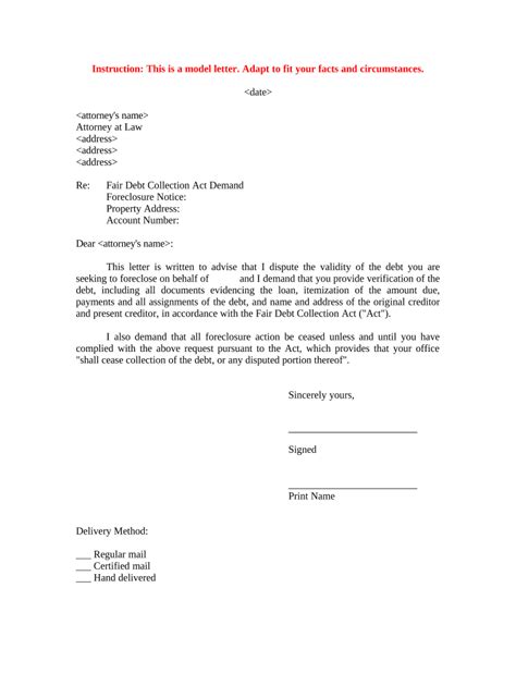 Foreclosure Letter Sample Form Fill Out And Sign Printable Pdf