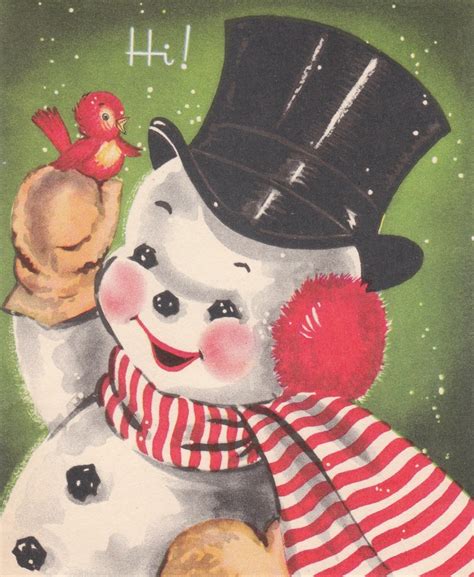 Best Images About Vintage Snowmen On Pinterest Vintage Christmas Postcards And Free Paper