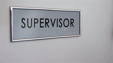 Supervisor Office Door Hand Knocking Closeup Work Quality Control