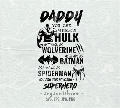 Superhero Daddy Svg Superhero Dad File Silhouette Cut File Cricut