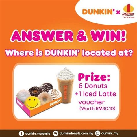 26 31 Oct 2020 Dunkin Donuts Answer And Win Contest At 1 Utama