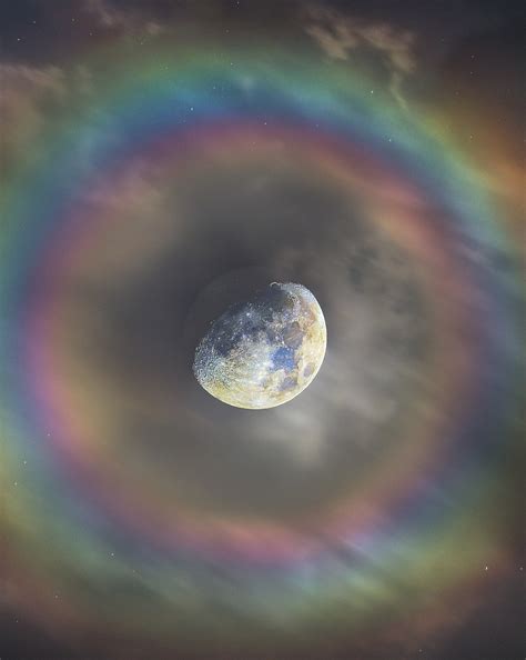 Stunning Image Shows The Moon Surrounded By A Celestial Rainbow Total