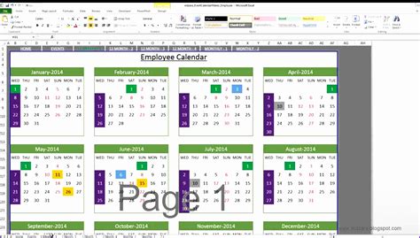 5 Excel 2007 Calendar Template Excel Templates