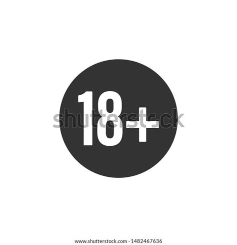 18 Plus Sign Icon Isolated On Stock Vector Royalty Free 1482467636