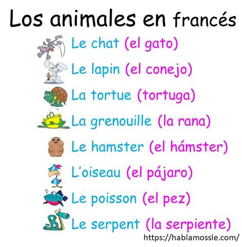 Los Animales Y Colores En Francés Para Niños Hablamossle