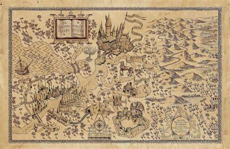 Hogwarts Map On Canvas 11 By 14 Would Be Perfection