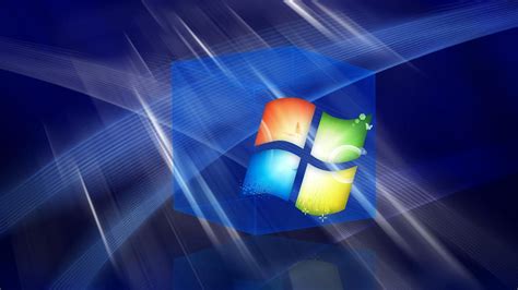 Free Download 1366x768 Hd 3d Blue Windows Cube Desktop Backgrounds