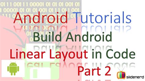41 Android Linear Layout Using Java Code Part 2 Youtube