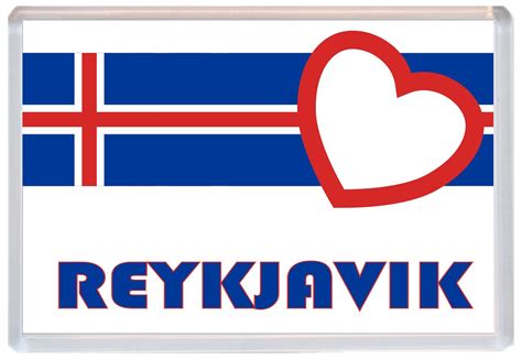 Reykjavik Love Icelandicelandic Towns And Cities Flag Jumbo Fridge Magnet Souvenir T